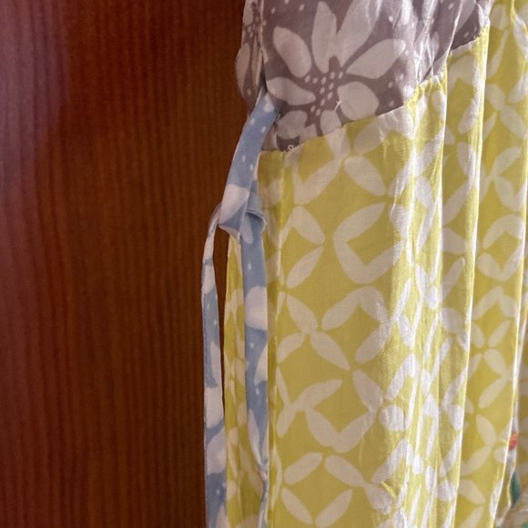 Johnny Was Floral Print Dress Embroidered flowers - Small  - string tie waist - Picture 5 of 8